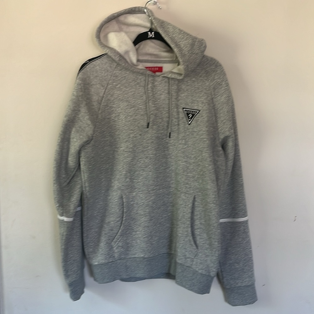 Guess Hoodie (Long sleeve) gray color